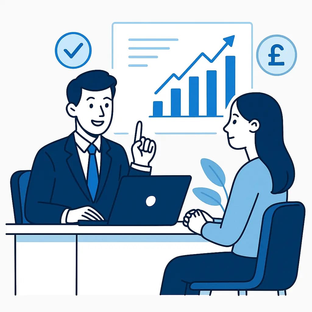 Accountant preparing annual reports