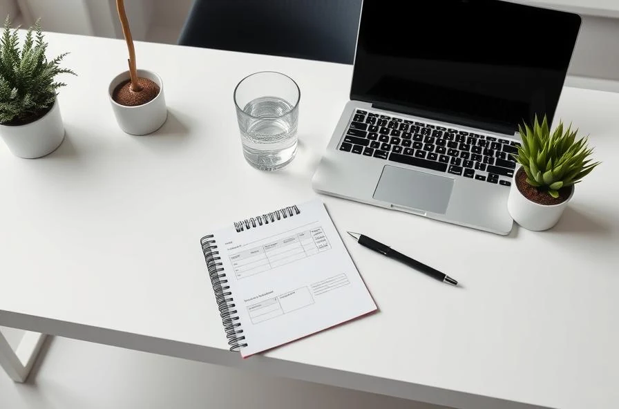 Professional accounting workspace